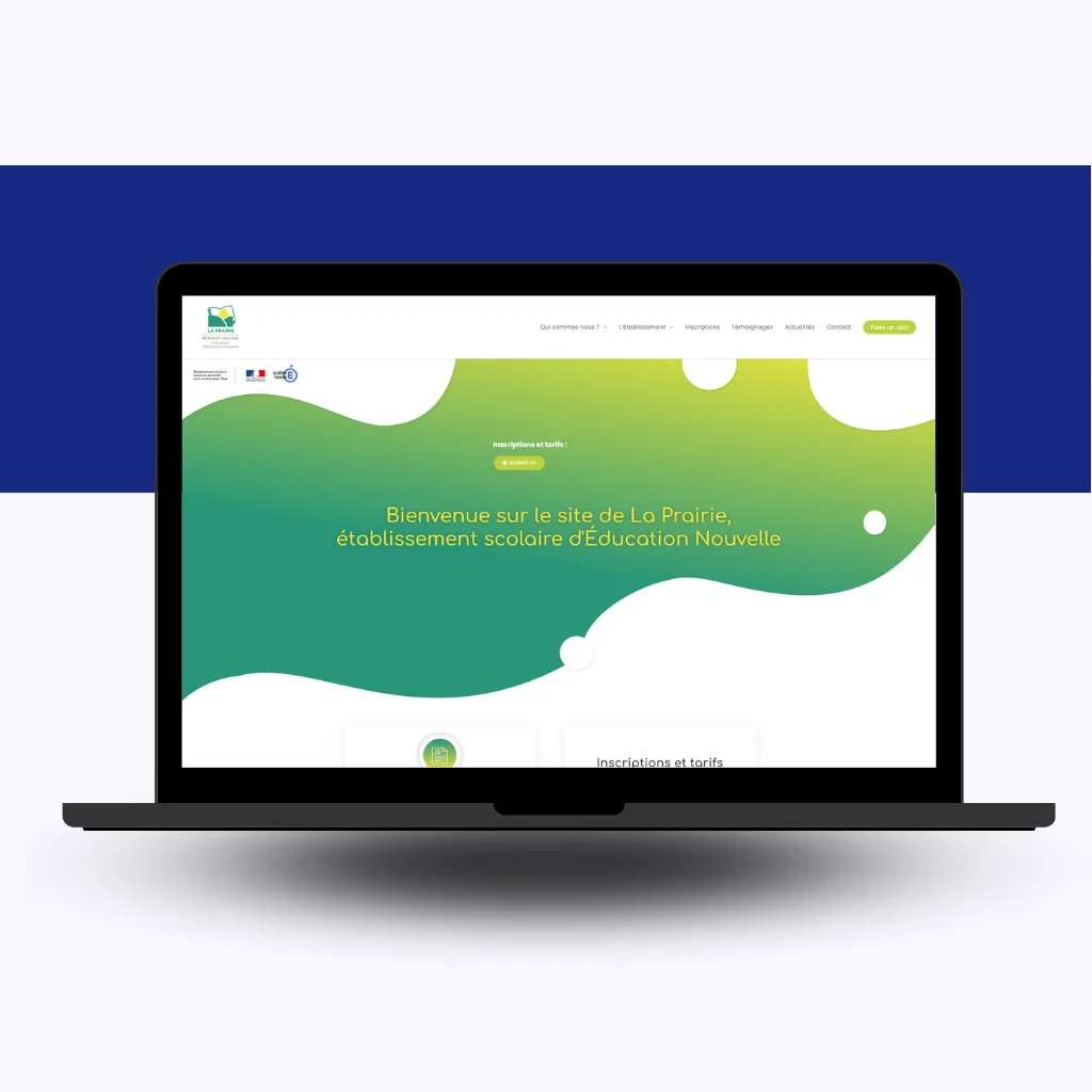 Refonte du Site Web du Groupe Scolaire La Prairie : Design et Expérience Utilisateur