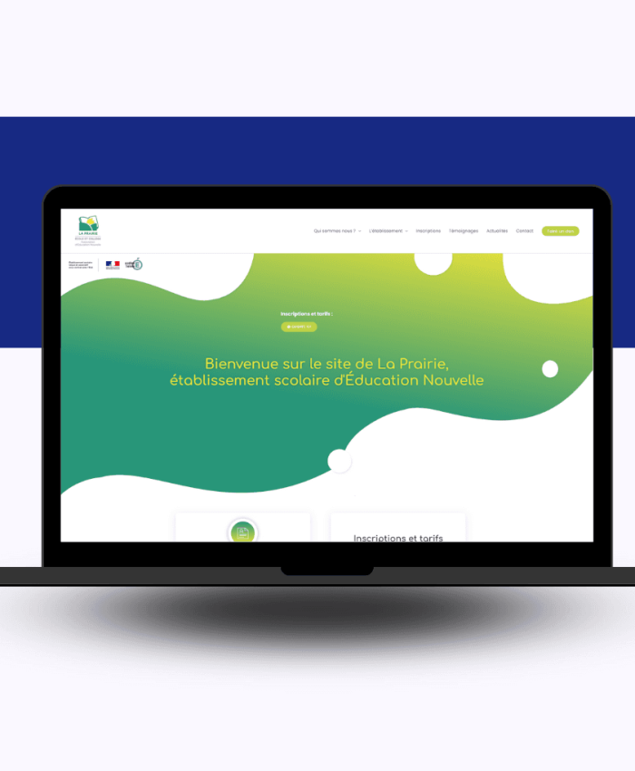 Refonte du Site Web du Groupe Scolaire La Prairie : Design et Expérience Utilisateur